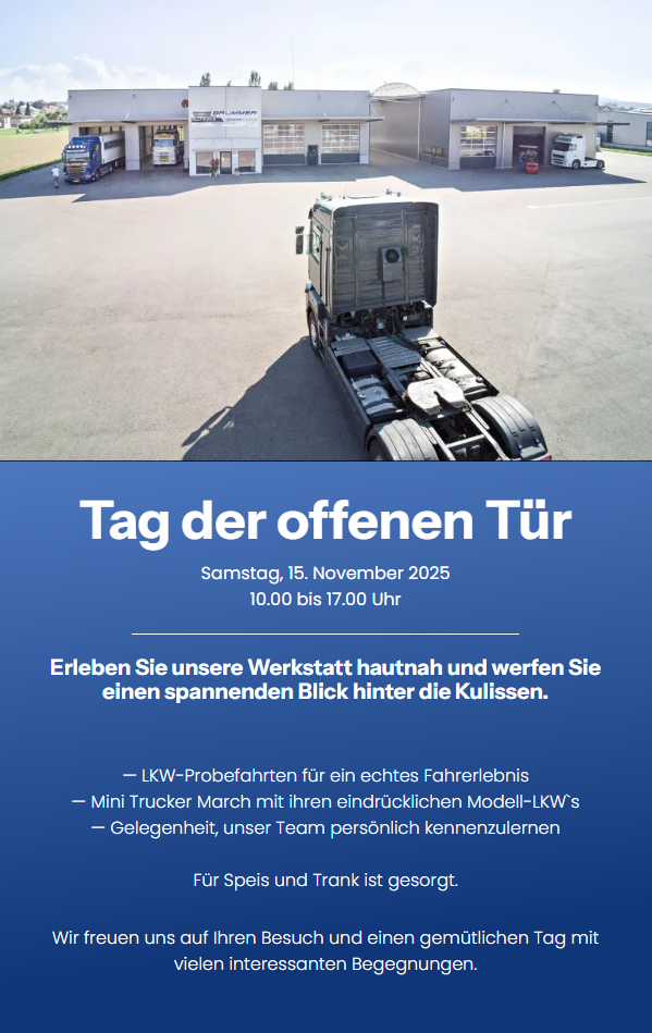 Tag der offenen Tür Brummer Reparaturen 15. November 2025